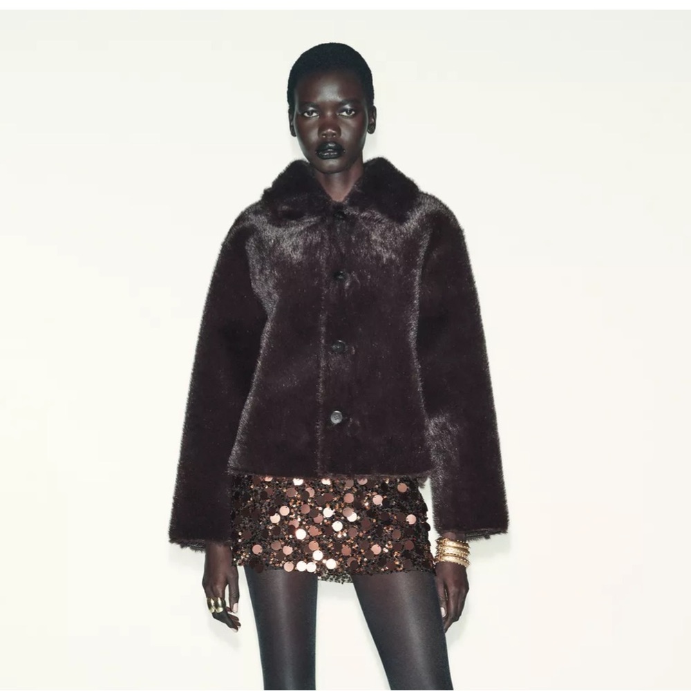 Reversible Faux Fur and Leather Jacket